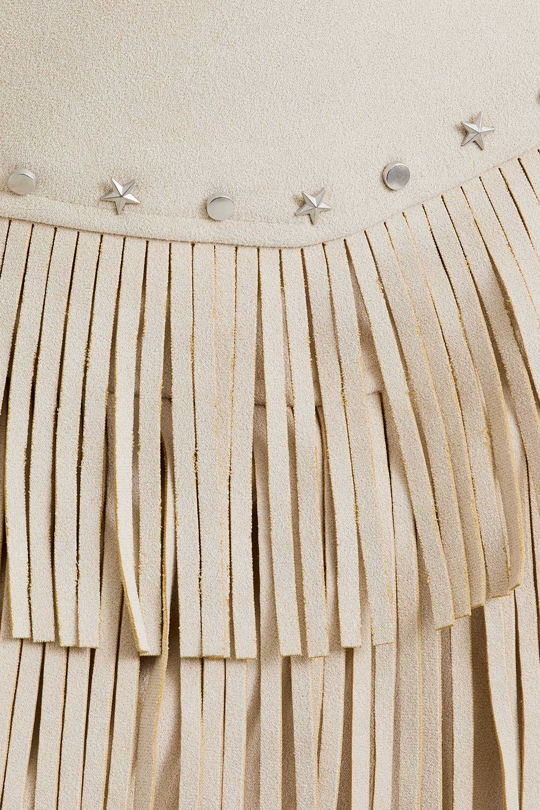 SUEDE SKIRT WITH FRINGE