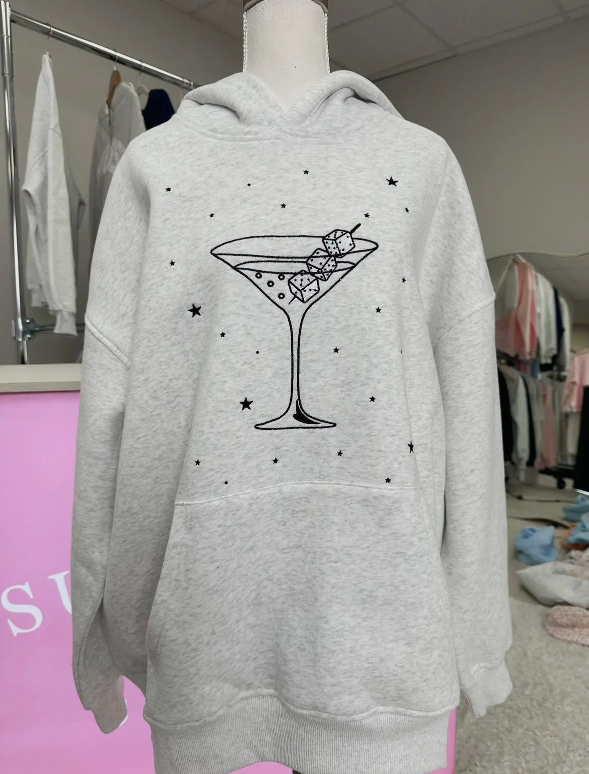 Martini Dice Embroidered Hoodie