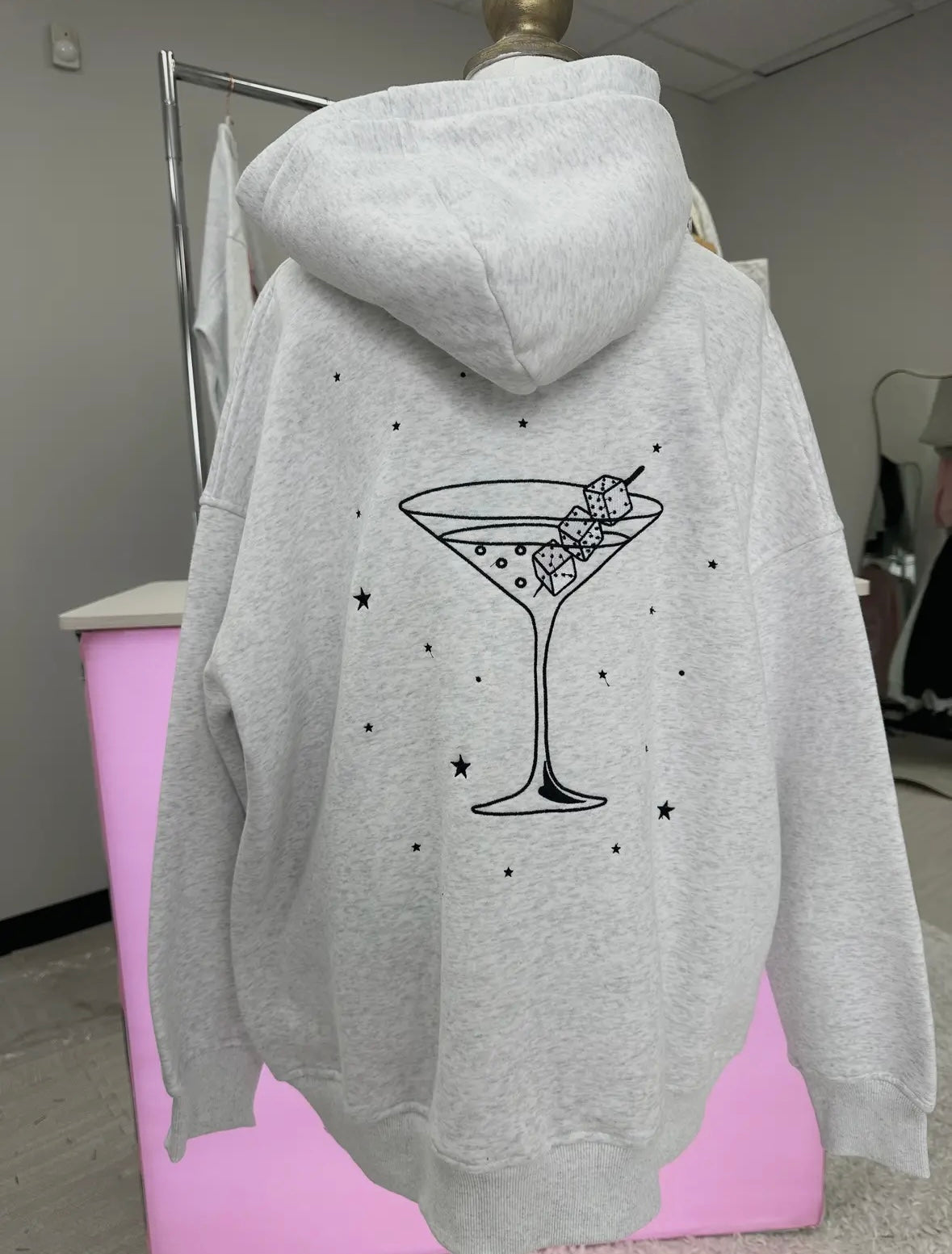 Martini Dice Embroidered Hoodie