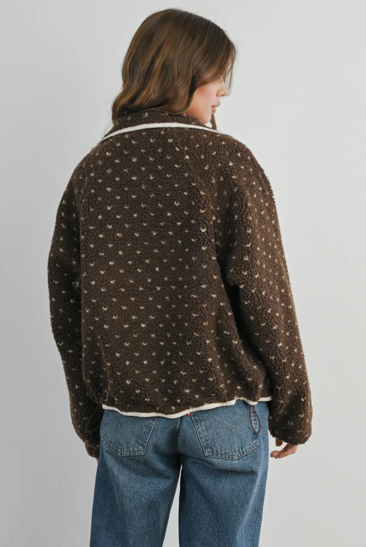 Brown Polka Dot Fleece