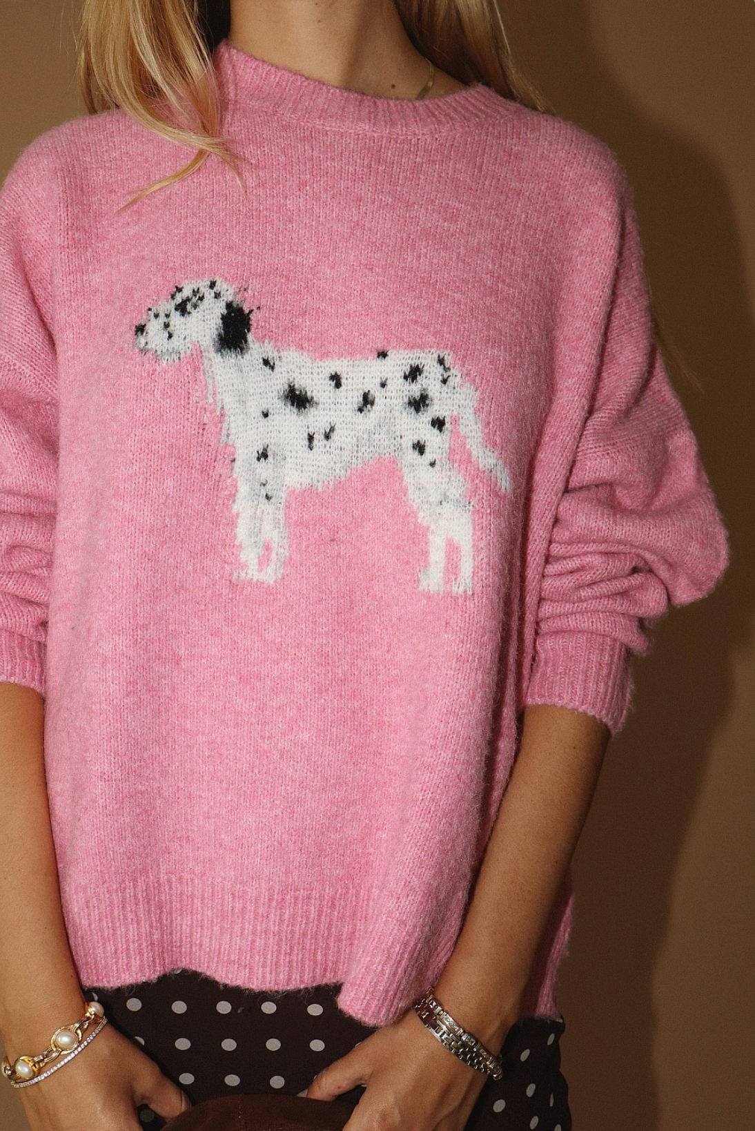 Pink Dalmatian Sweater