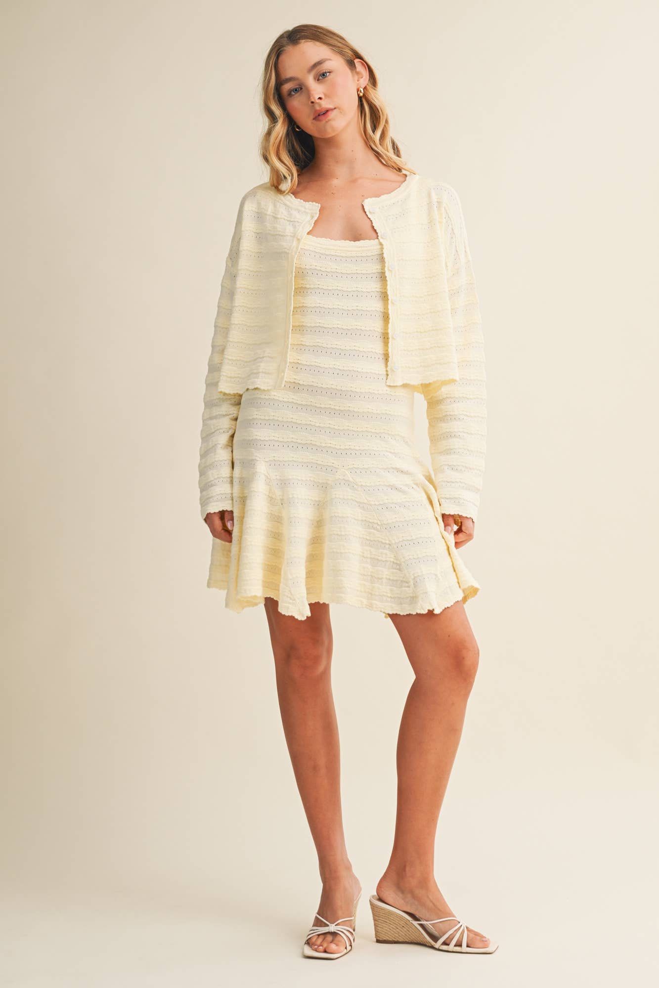 Butter Pointelle Cardigan