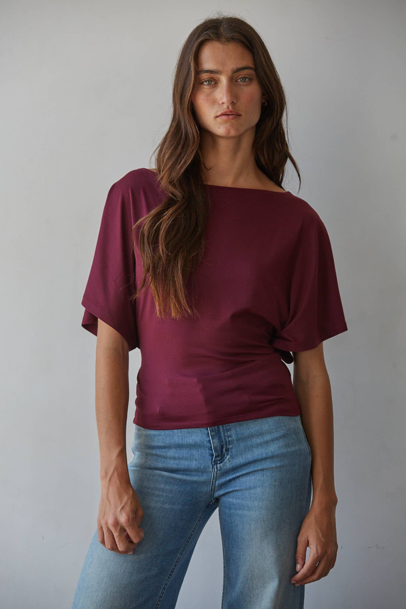 Millie Top in Maroon