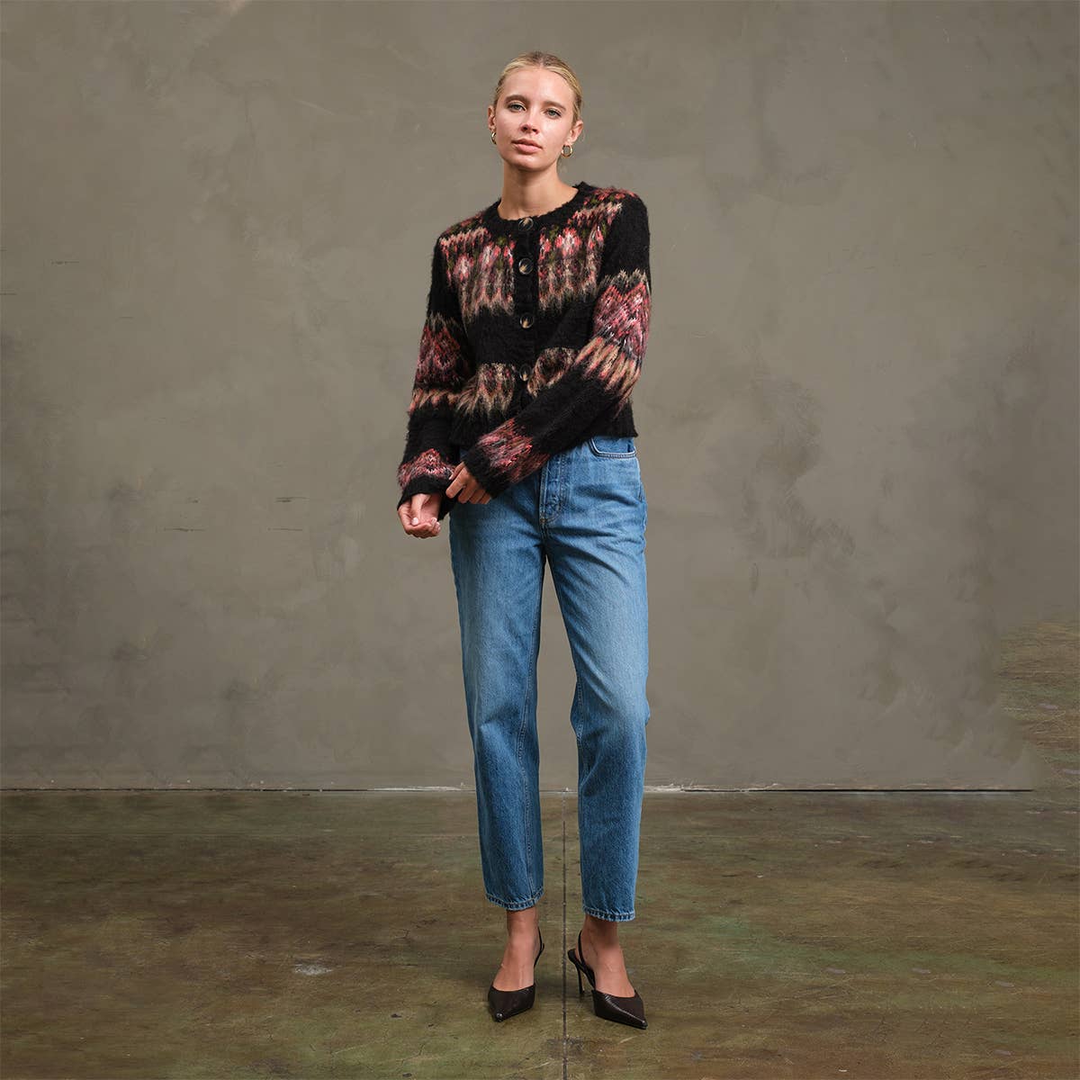 Icelandic Fuzzy Knit Cardigan