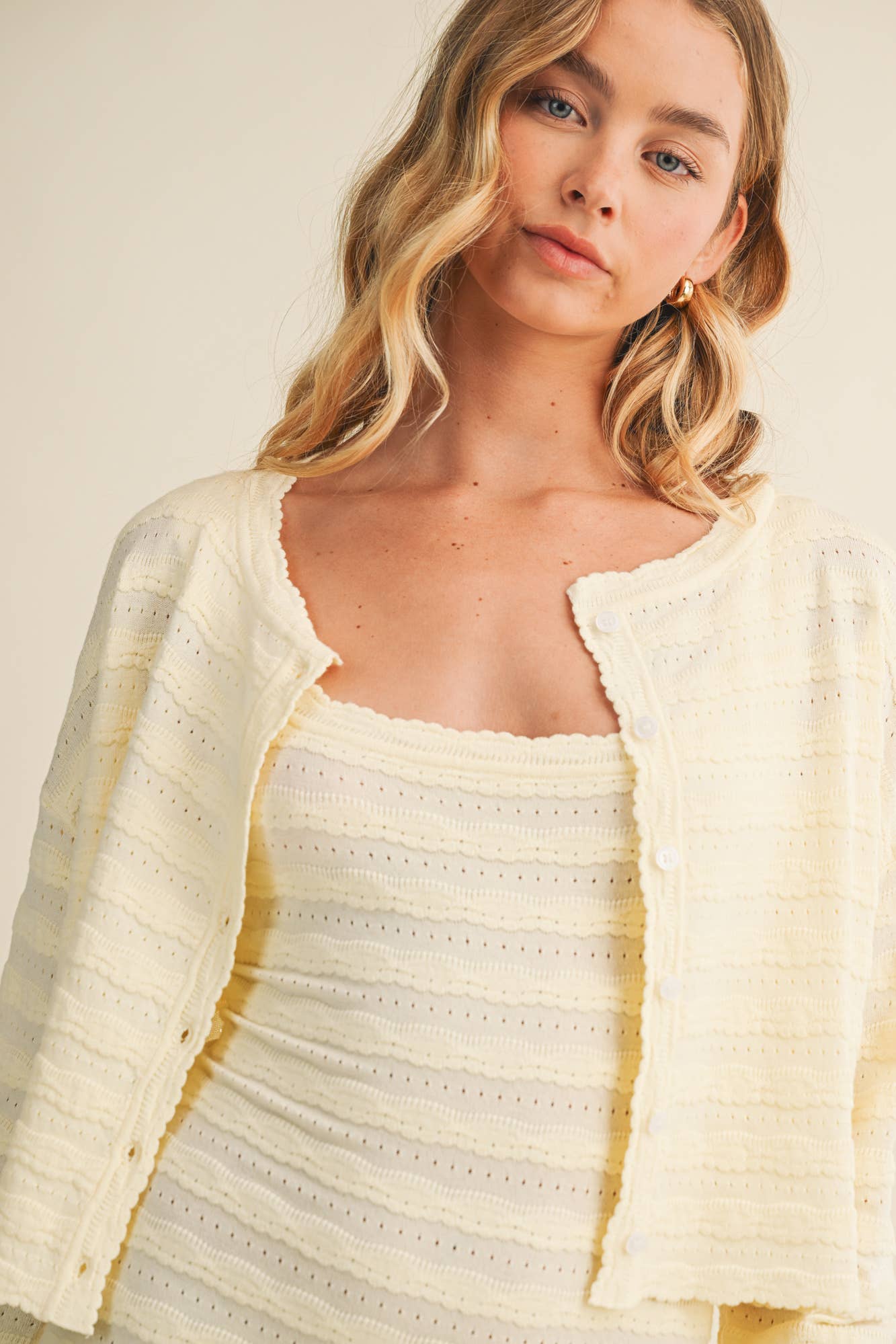 Butter Pointelle Cardigan
