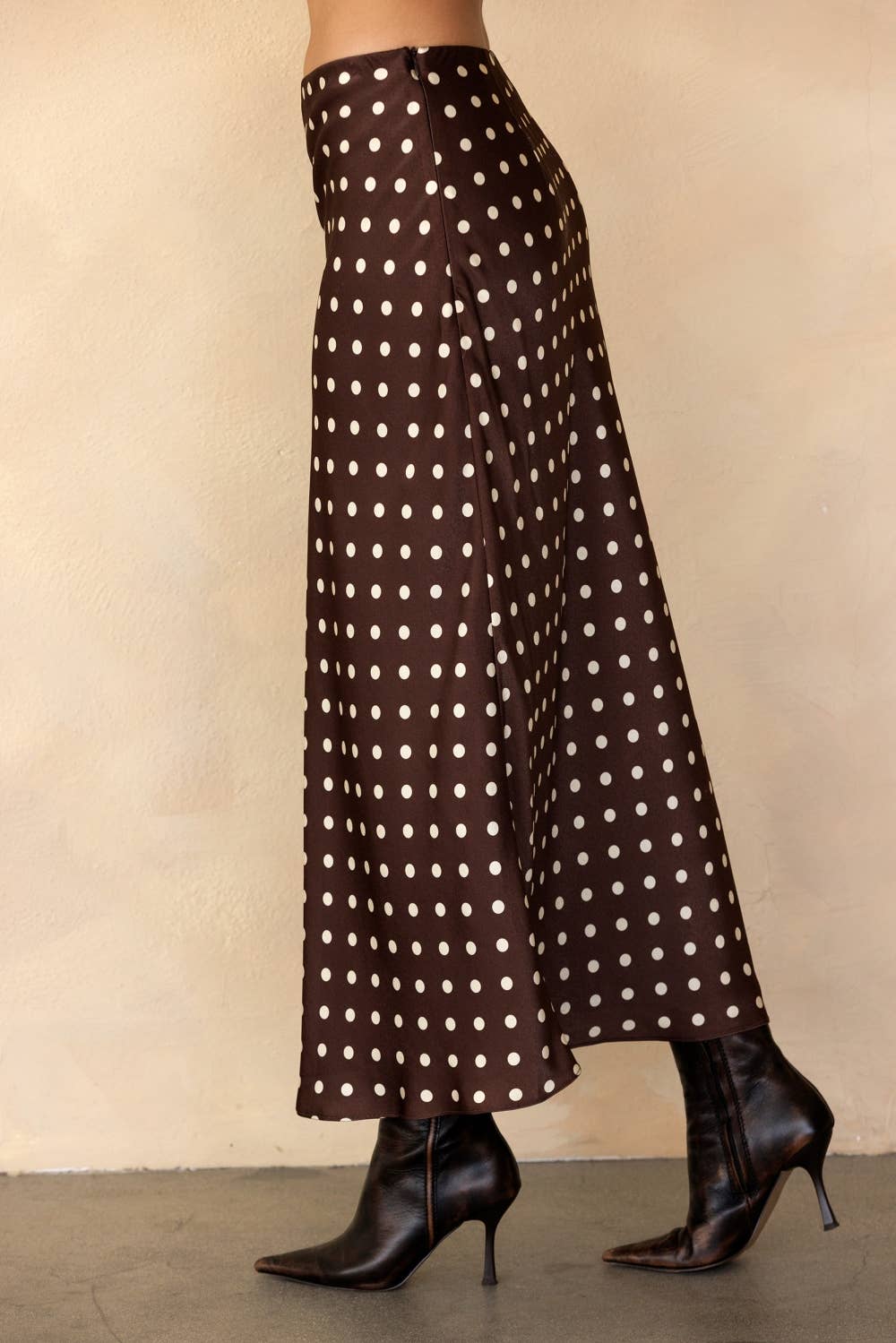 Brown Parisian Polka Dot Skirt