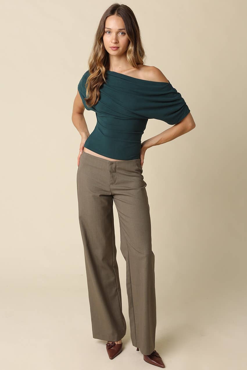 Evergreen One Shoulder Top