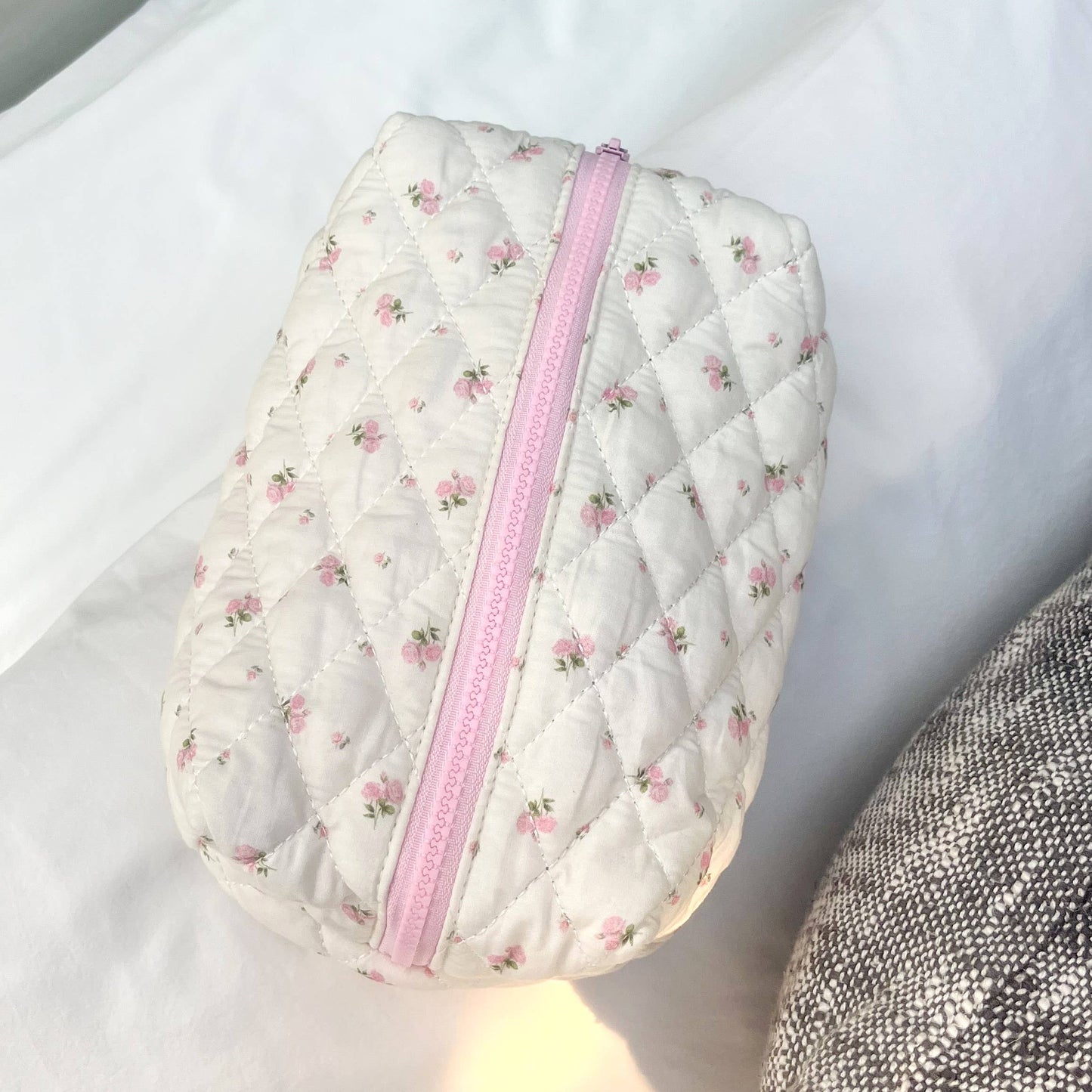 Pink Rose Makeup Bag