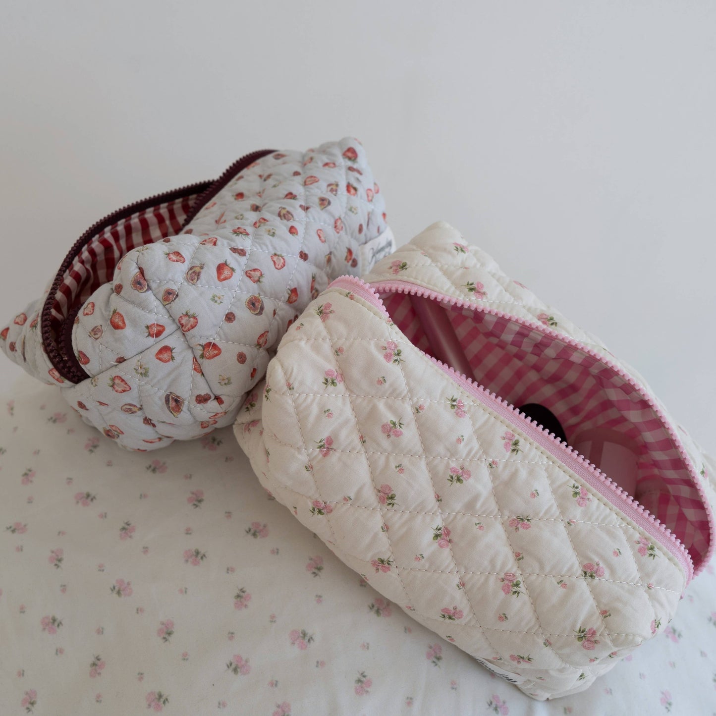 Pink Rose Makeup Bag