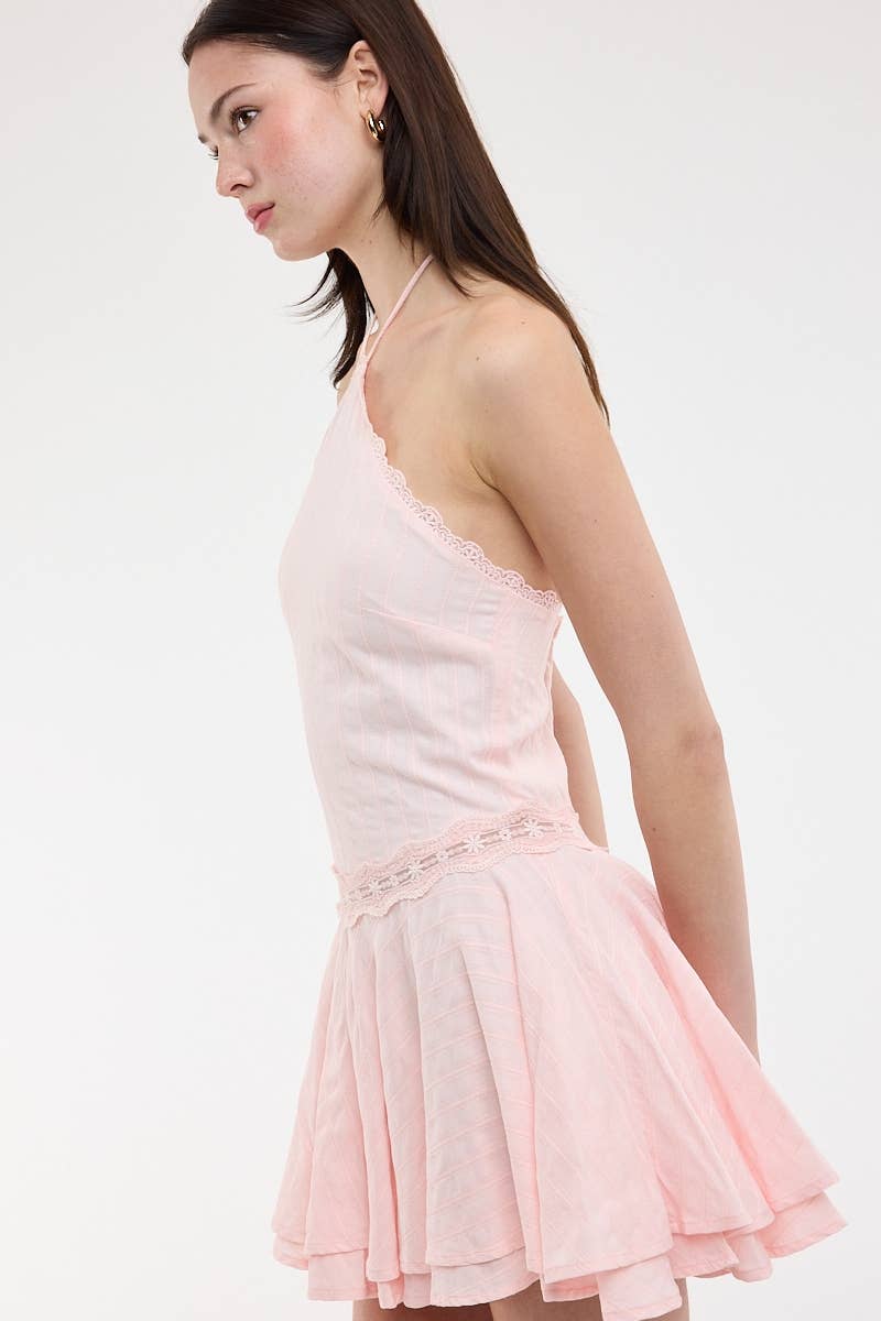 Peach Petal Mini Dress
