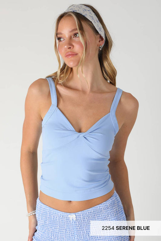 Serene Blue Double Twist Top