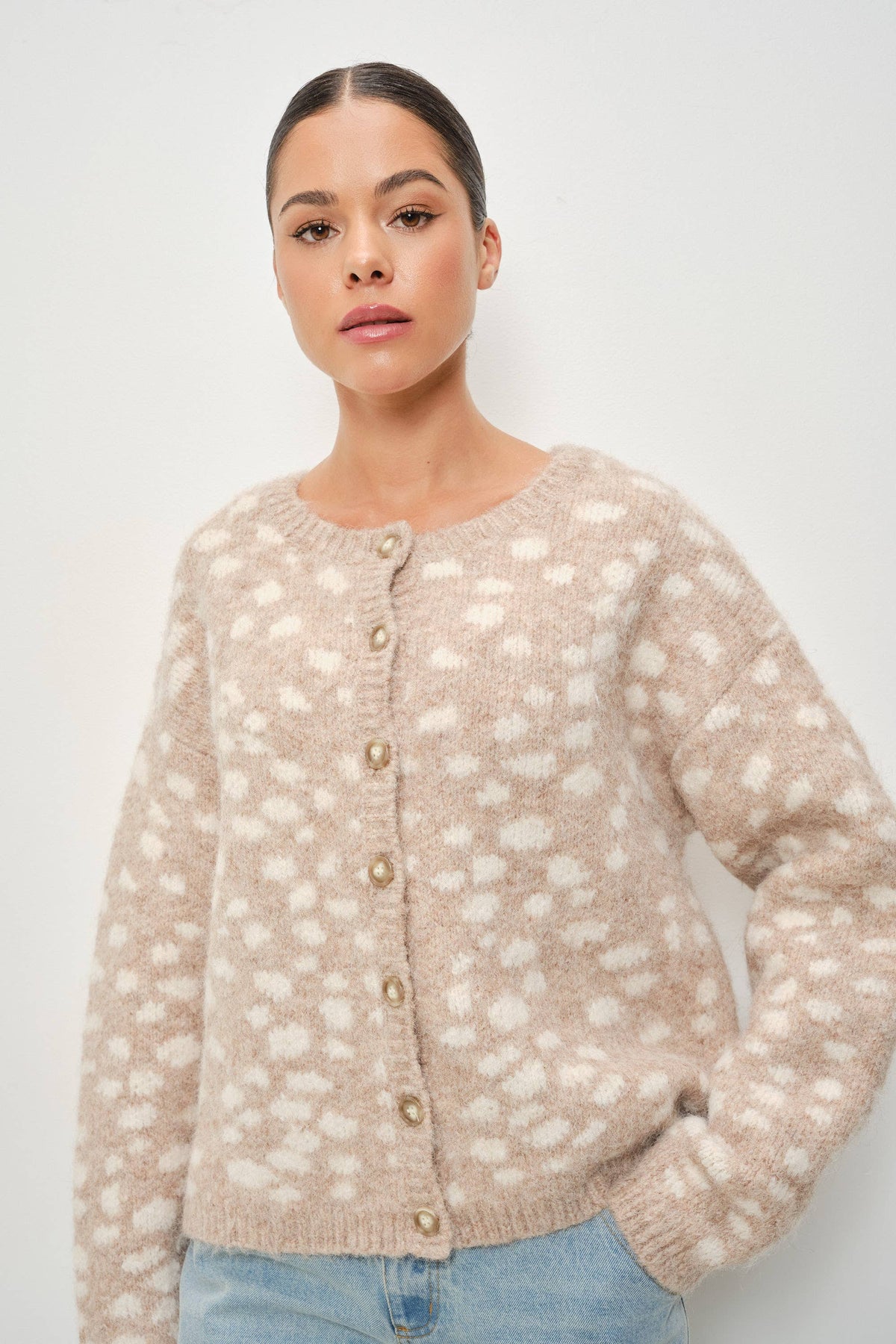 Malia Deer Print Cardigan
