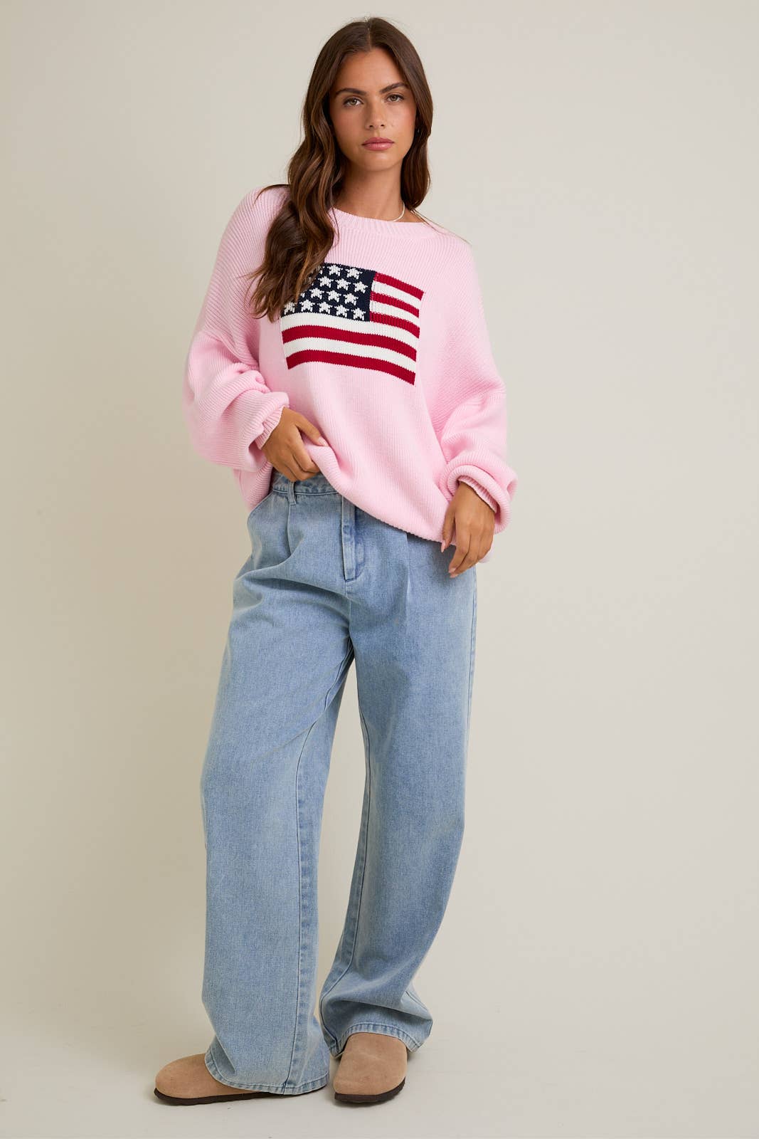Pink Patriotic Sweater