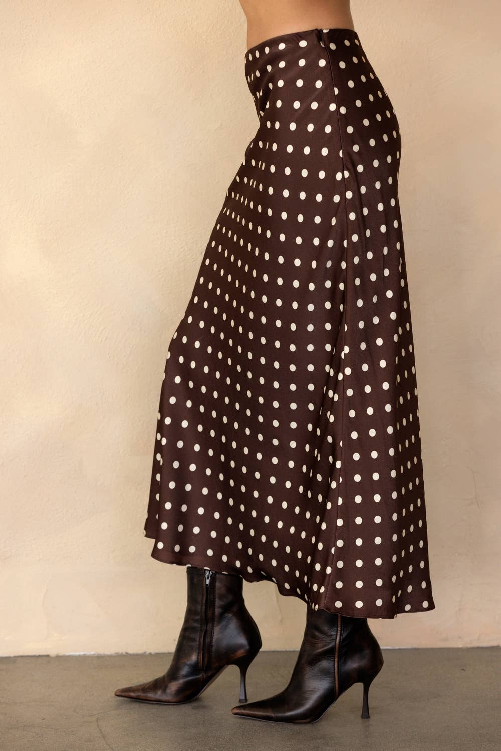 Brown Parisian Polka Dot Skirt