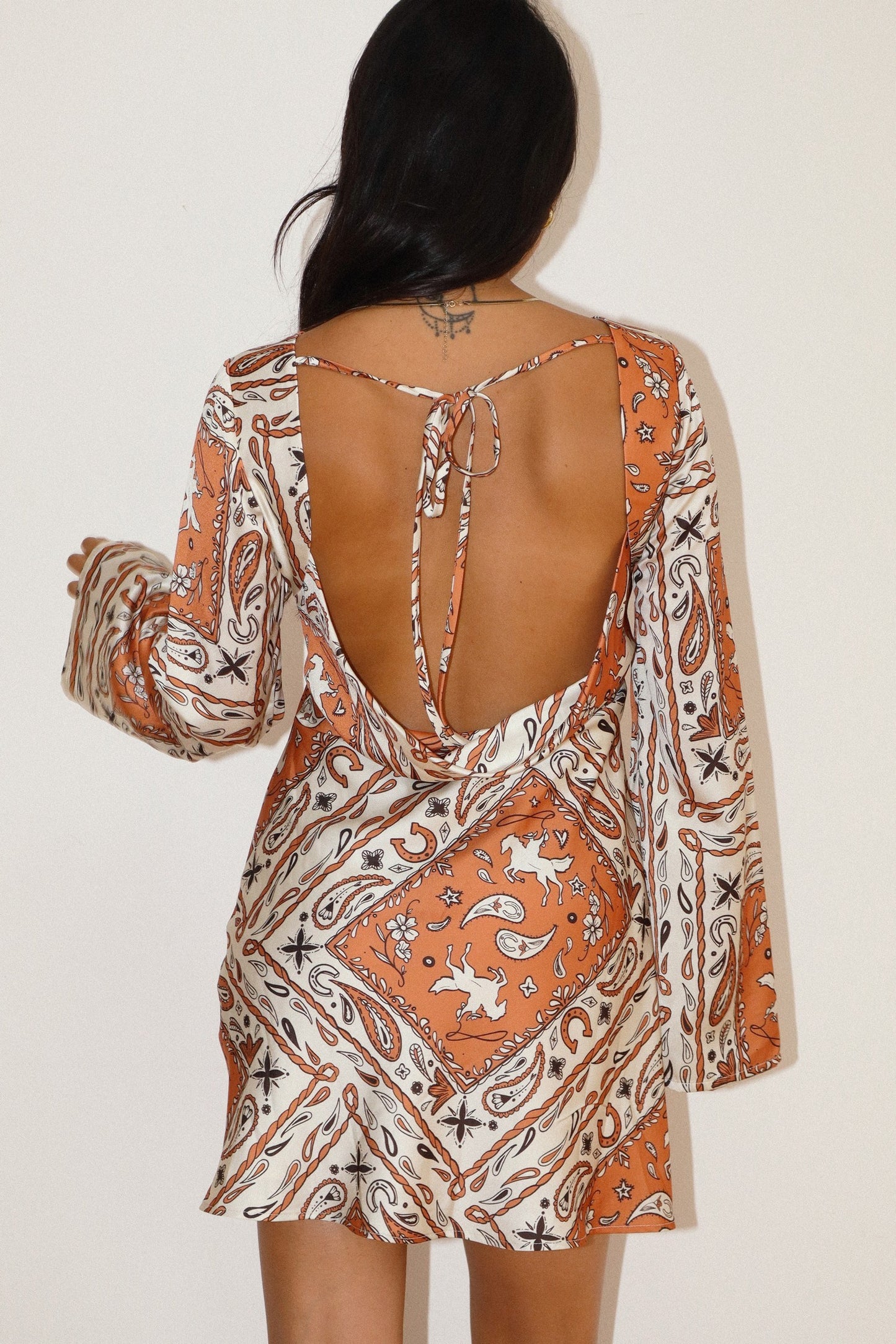 Western Bandana Mini Dress