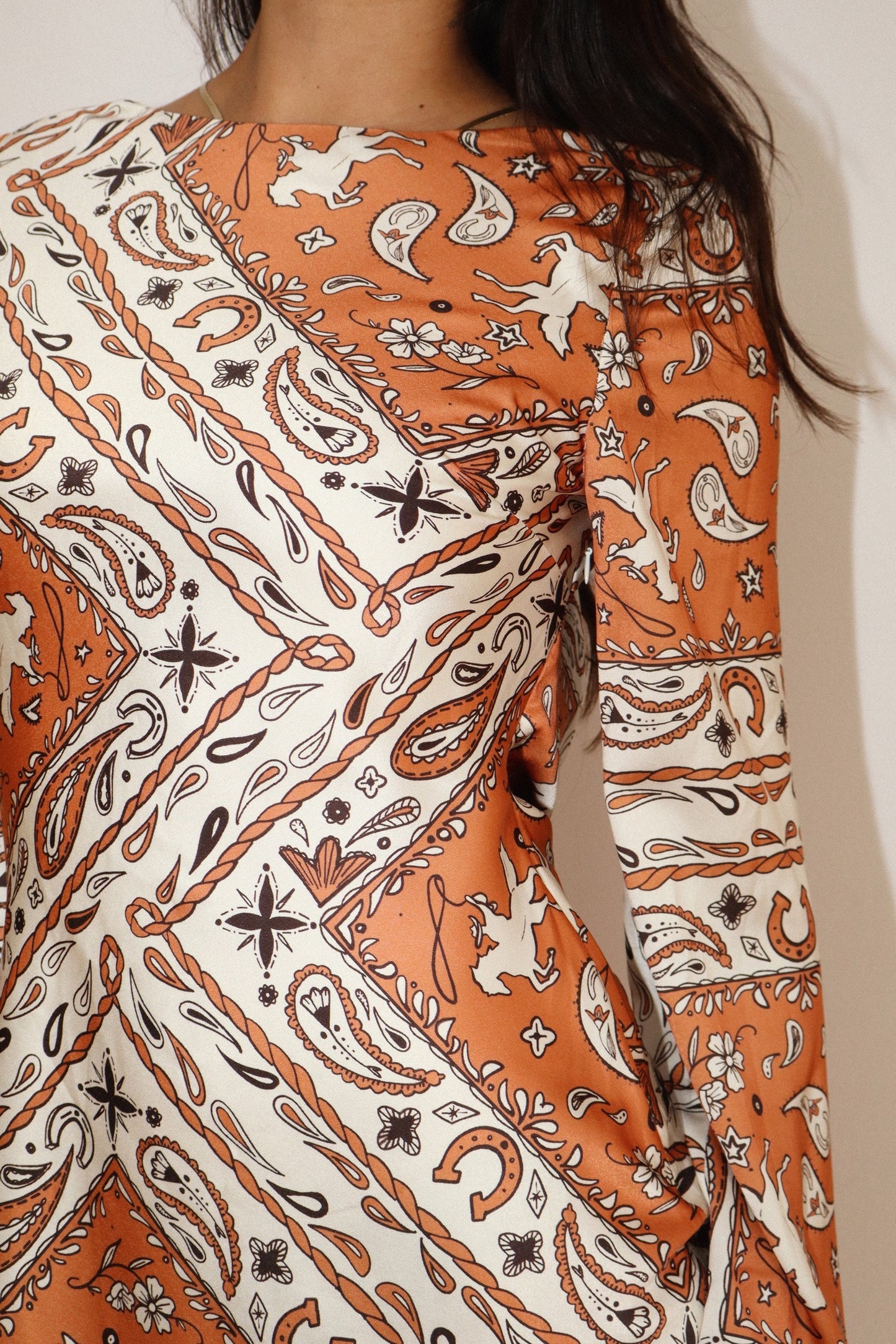 Western Bandana Mini Dress