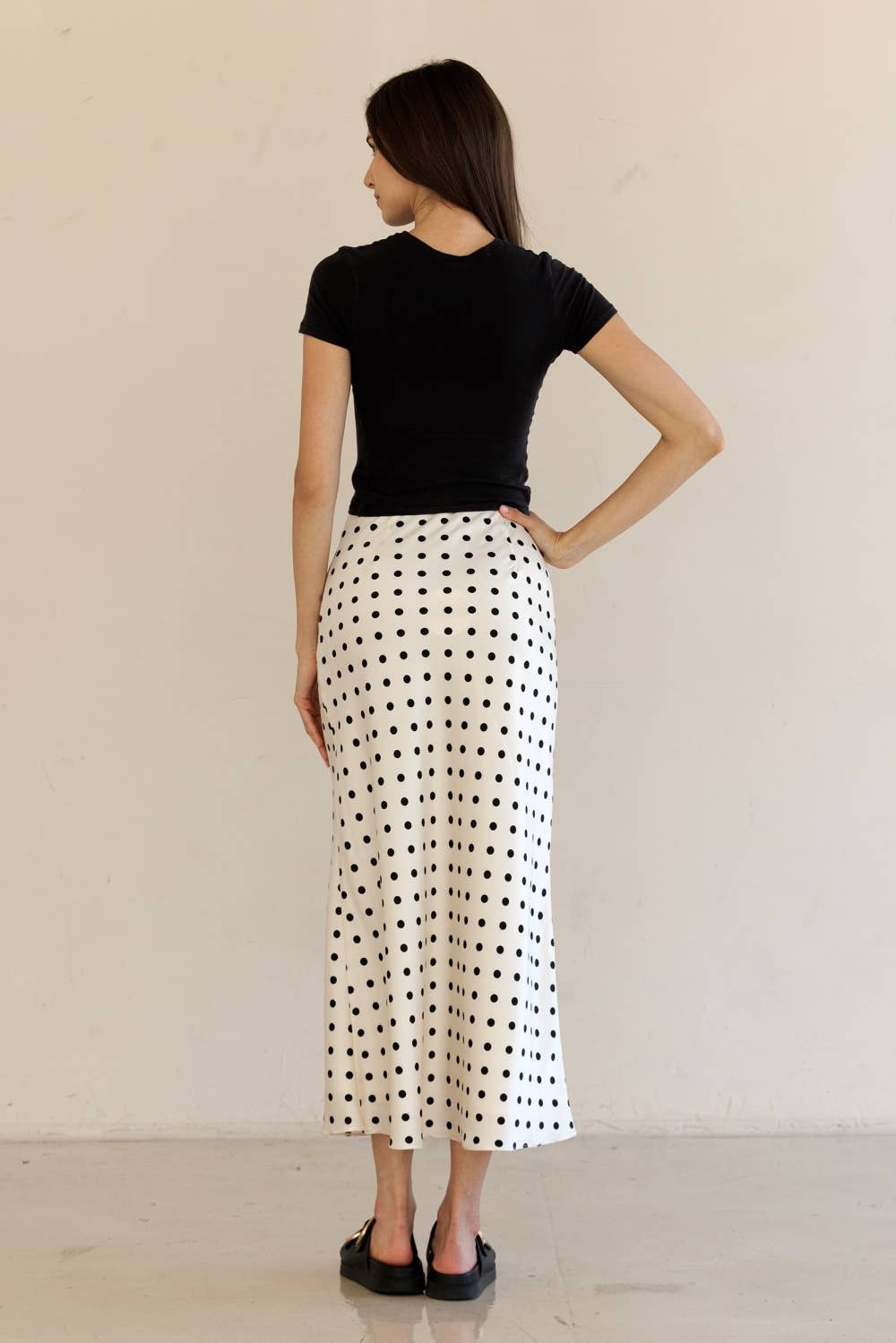 Parisian Polka Dot Maxi Skirt
