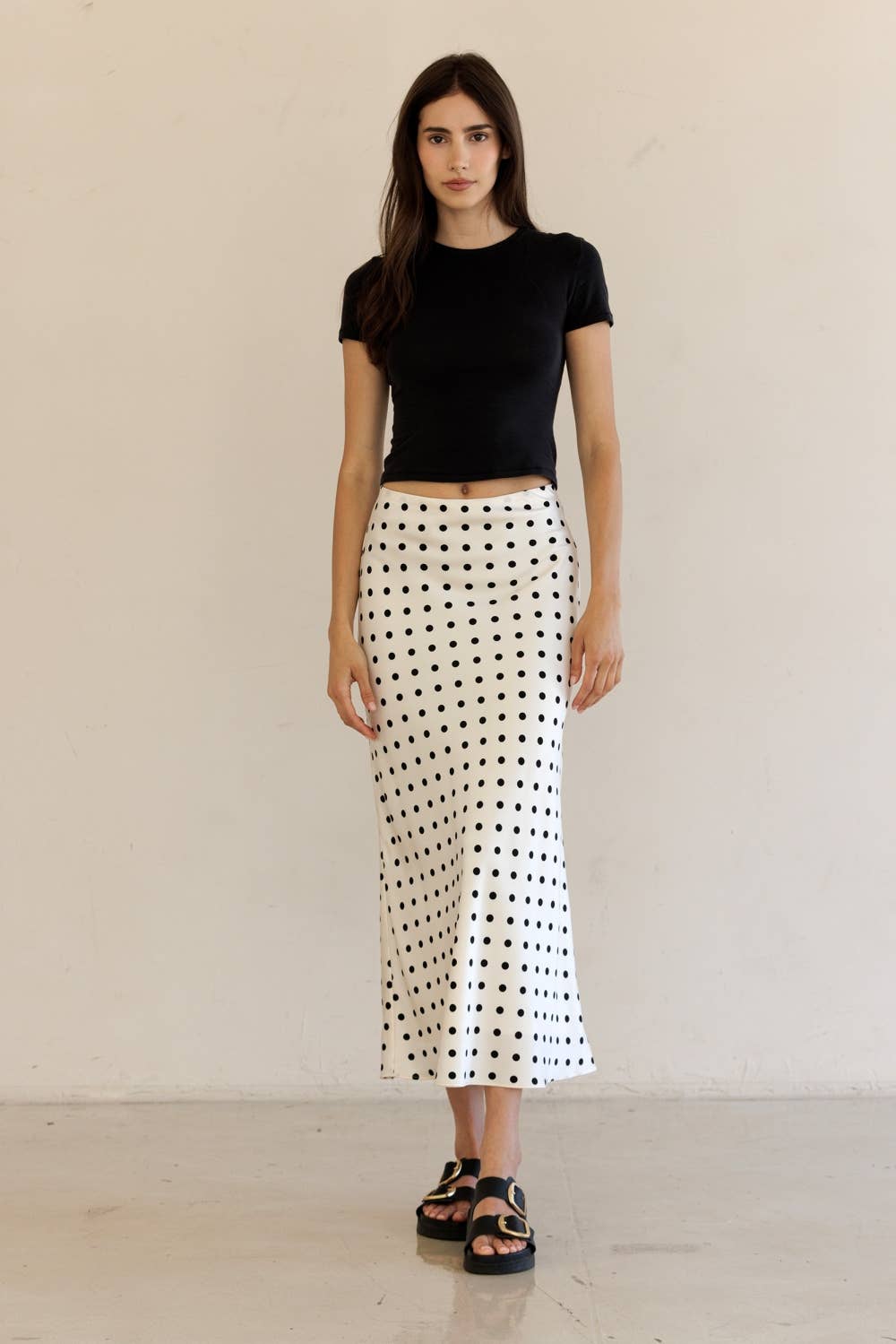 Parisian Polka Dot Maxi Skirt