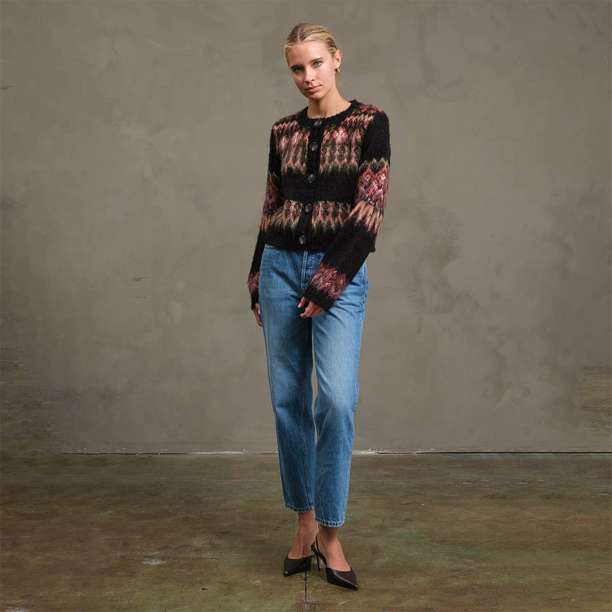 Icelandic Fuzzy Knit Cardigan