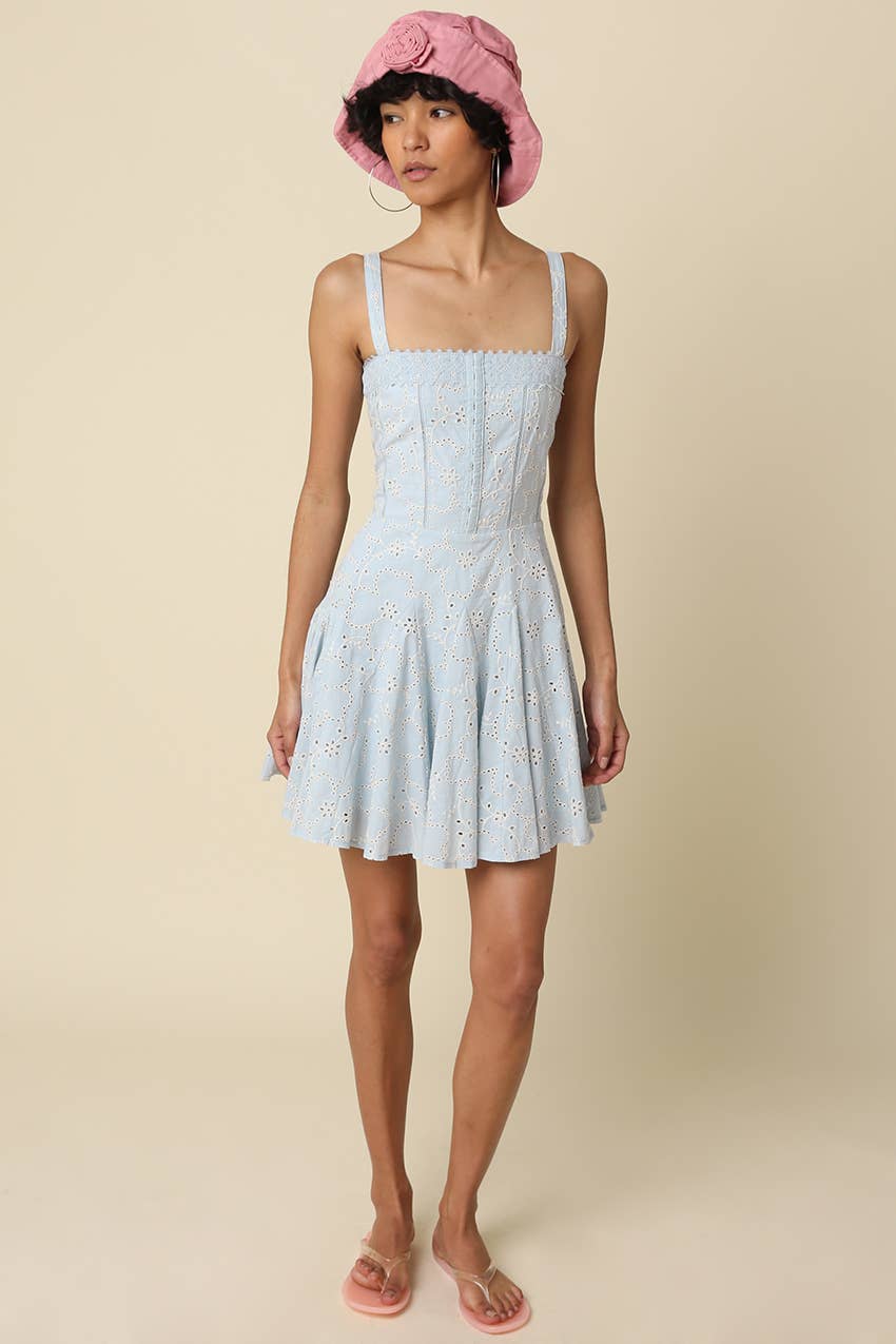 Clara Pleated Mini Dress