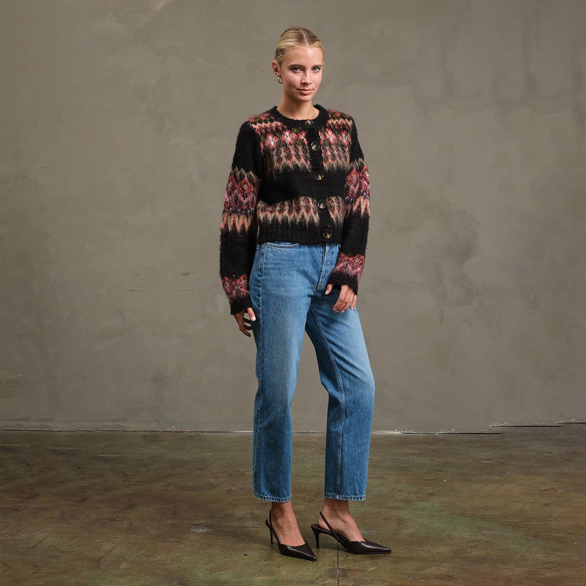 Icelandic Fuzzy Knit Cardigan