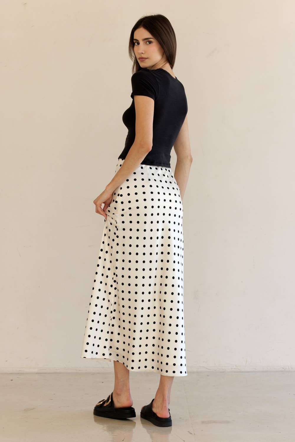 Parisian Polka Dot Maxi Skirt