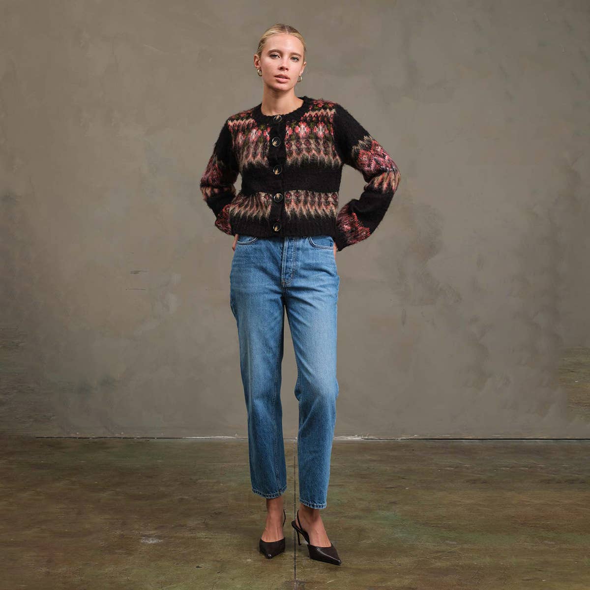 Icelandic Fuzzy Knit Cardigan