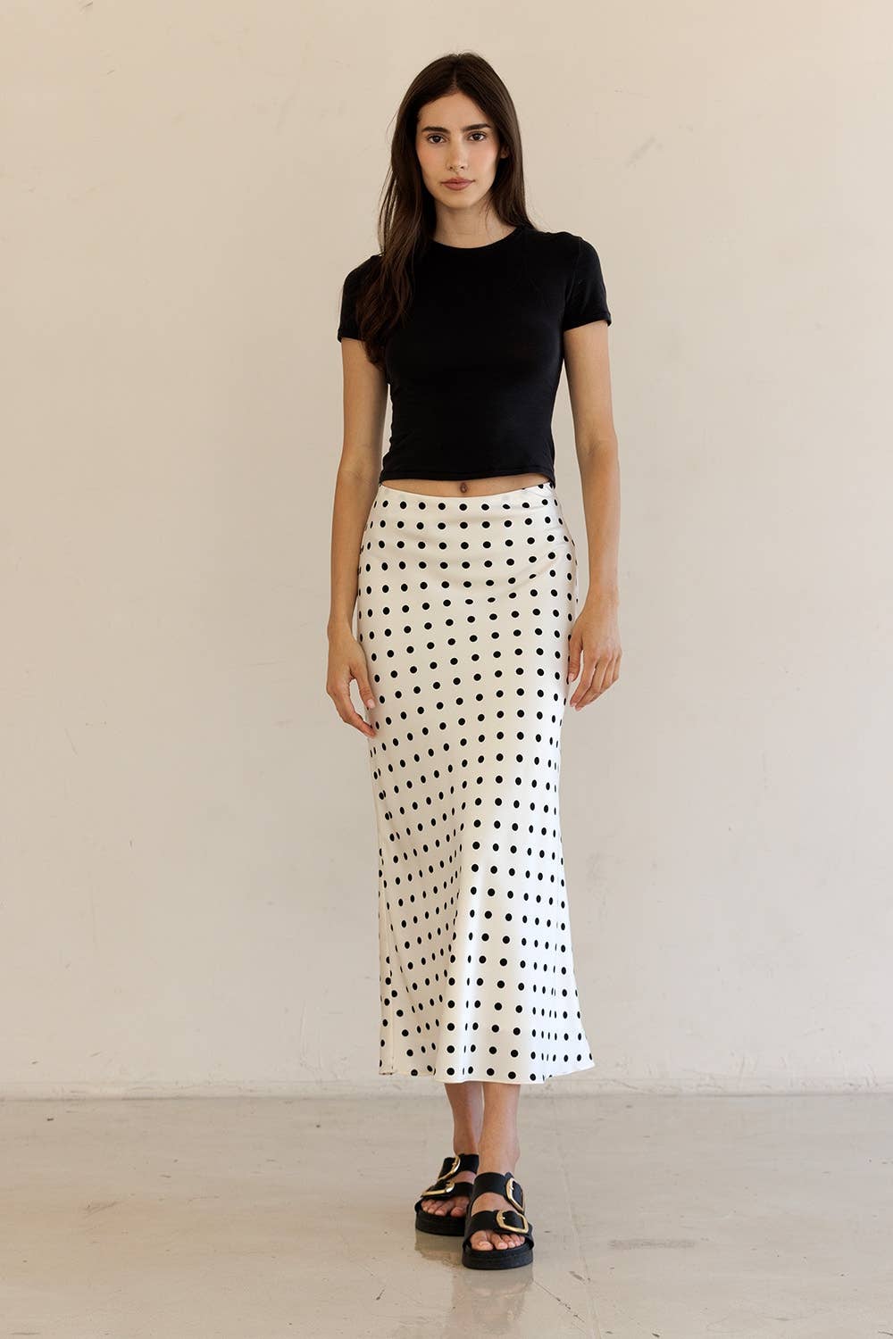 Parisian Polka Dot Maxi Skirt
