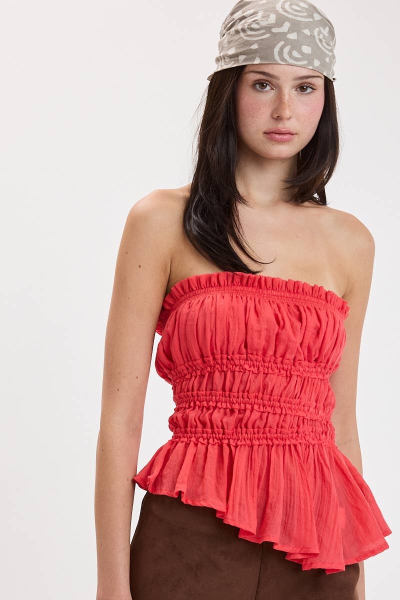Rio Tiered Ruffle Tube Top