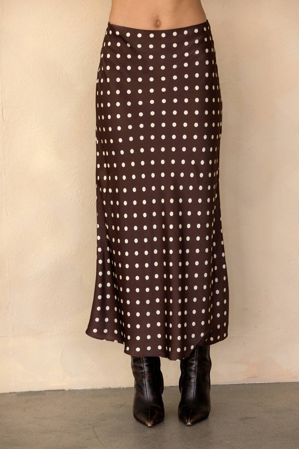 Brown Parisian Polka Dot Skirt