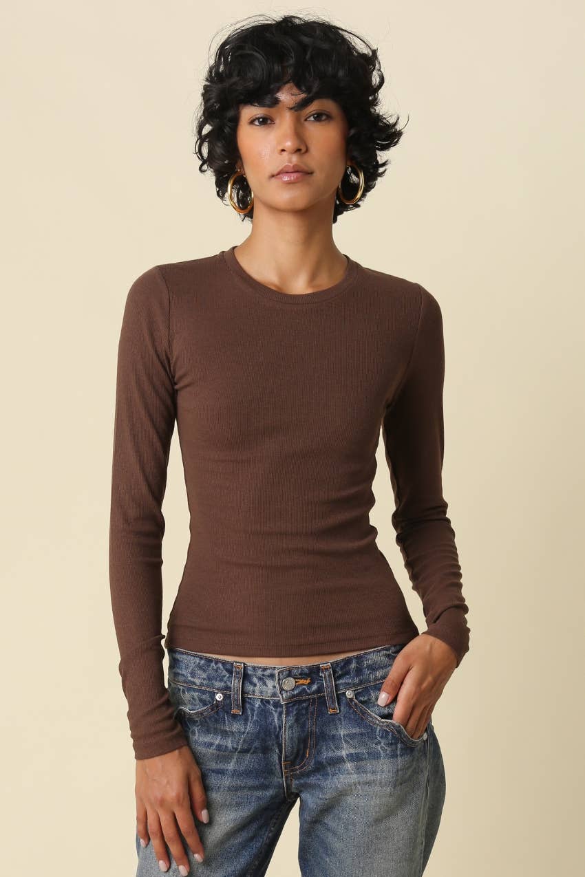 Auden Top in Chocolate Brown