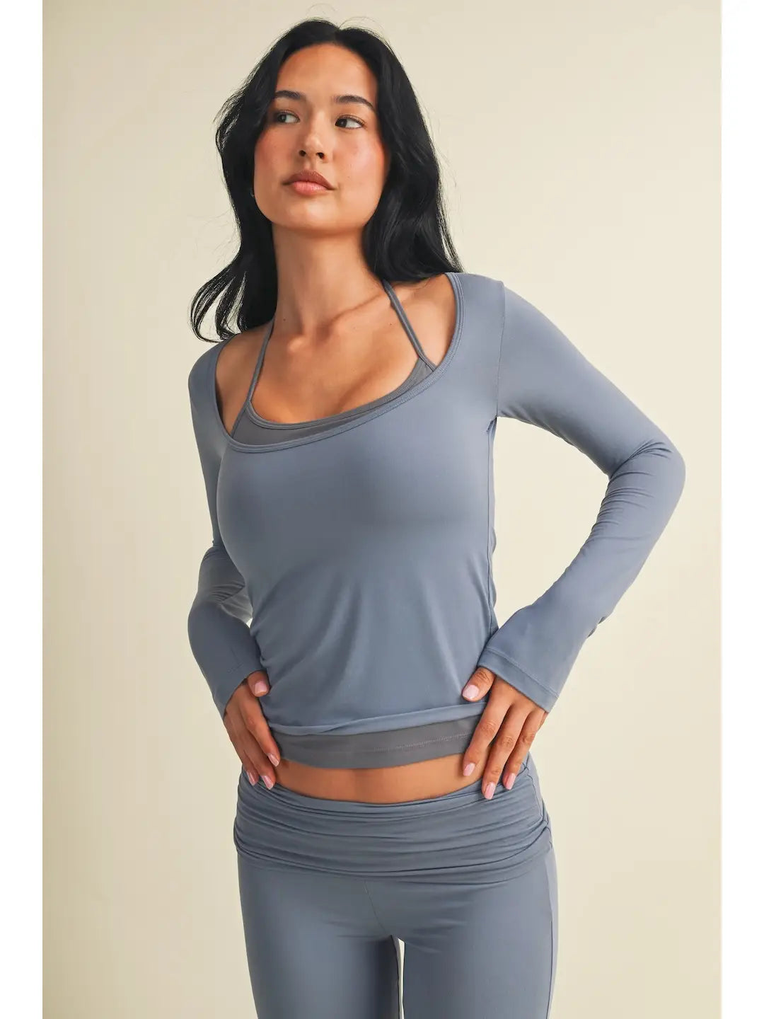 Off Duty Layered Long Sleeve Top