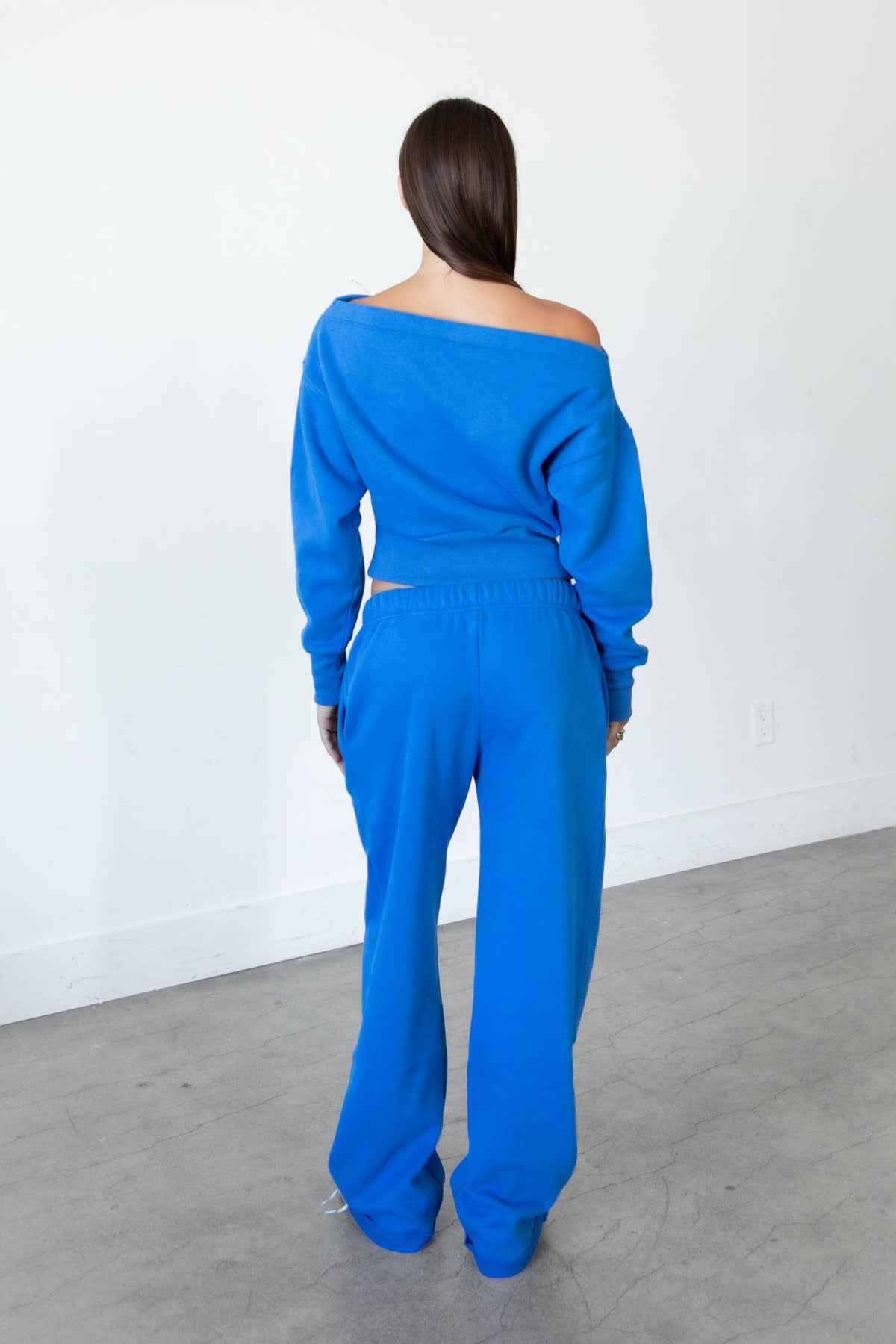 Jet Set Fleece Sweatpants in Blue