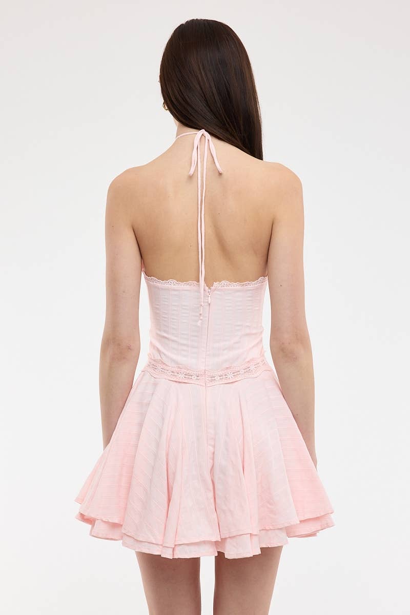 Peach Petal Mini Dress