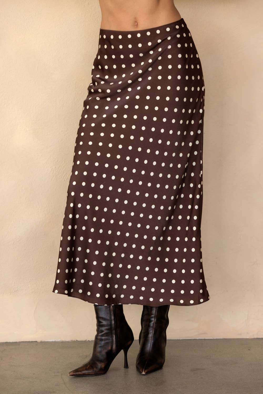 Brown Parisian Polka Dot Skirt