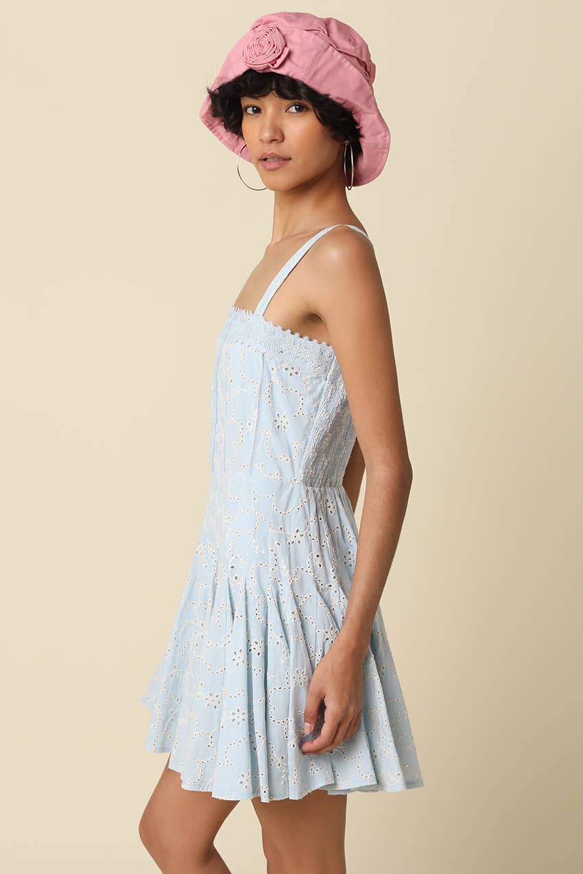 Clara Pleated Mini Dress
