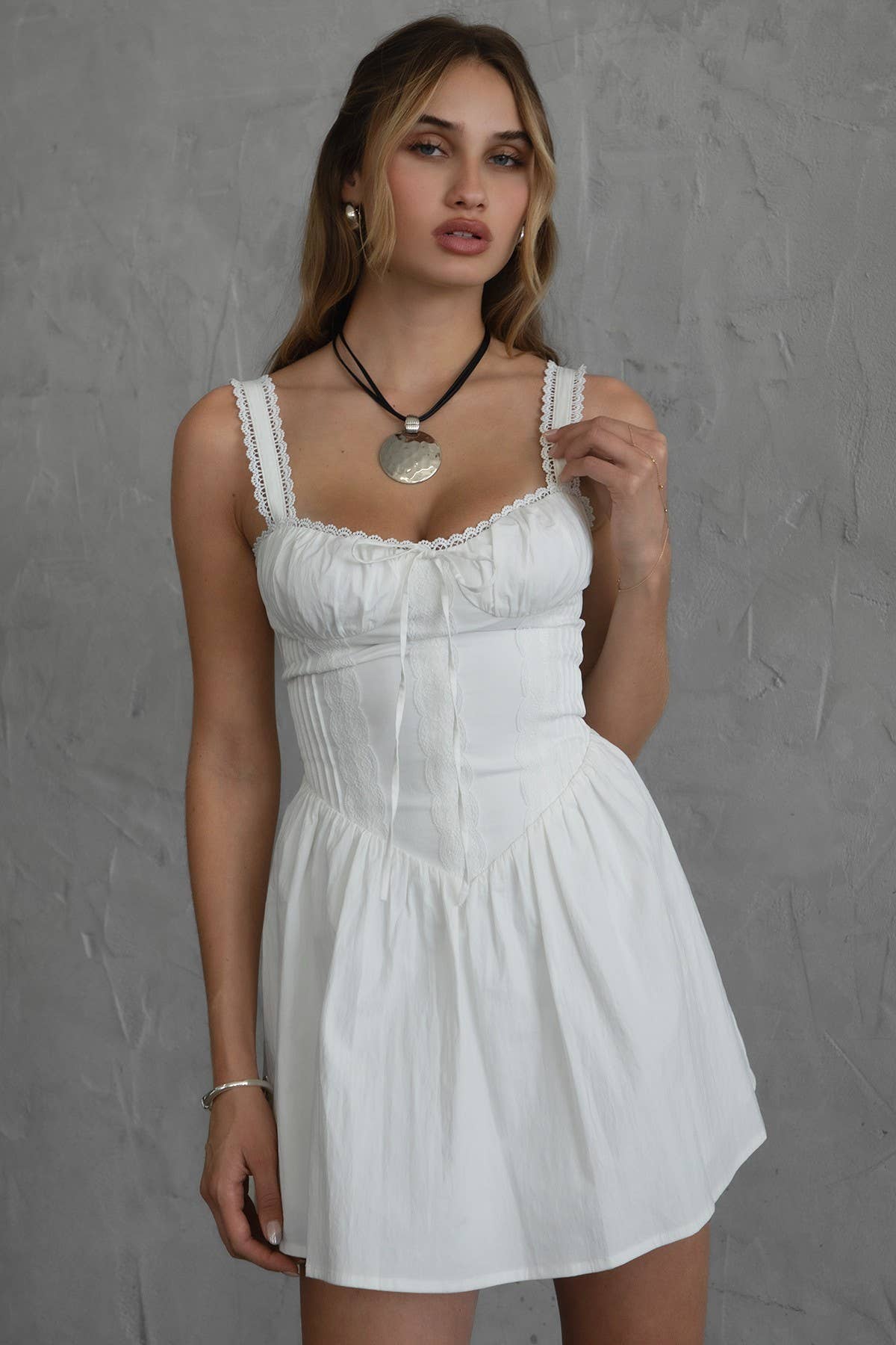 Darcy White Corset Dress