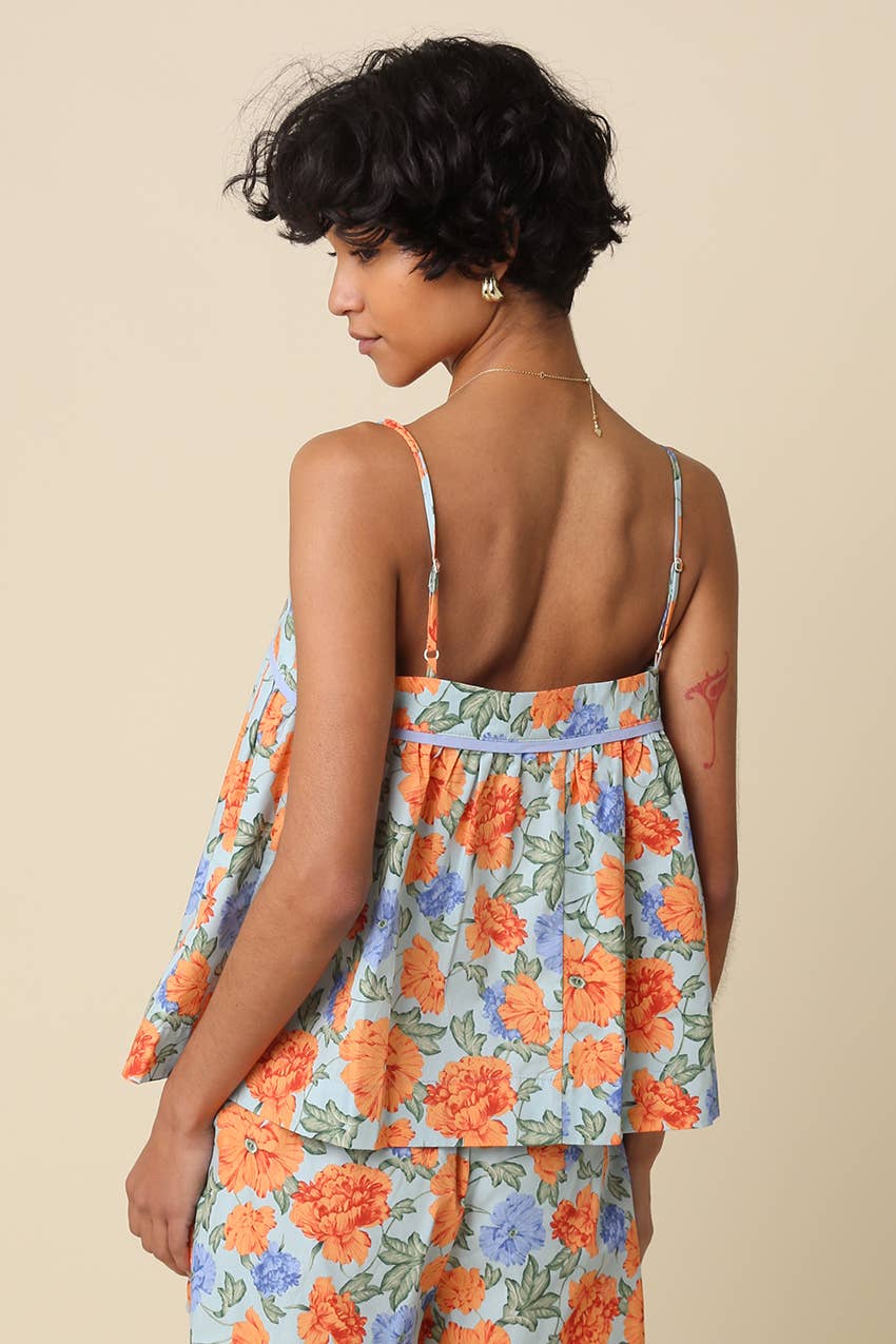 Kylee Floral Tie-Front Cami Top