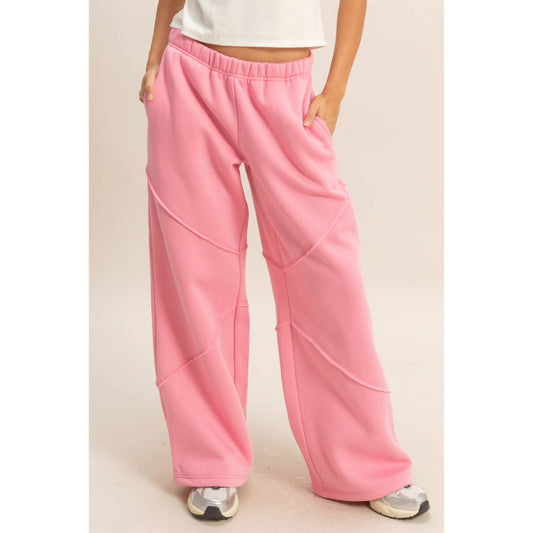 Relaxed-Fit Jogger Pants With Pocket Detail Pink