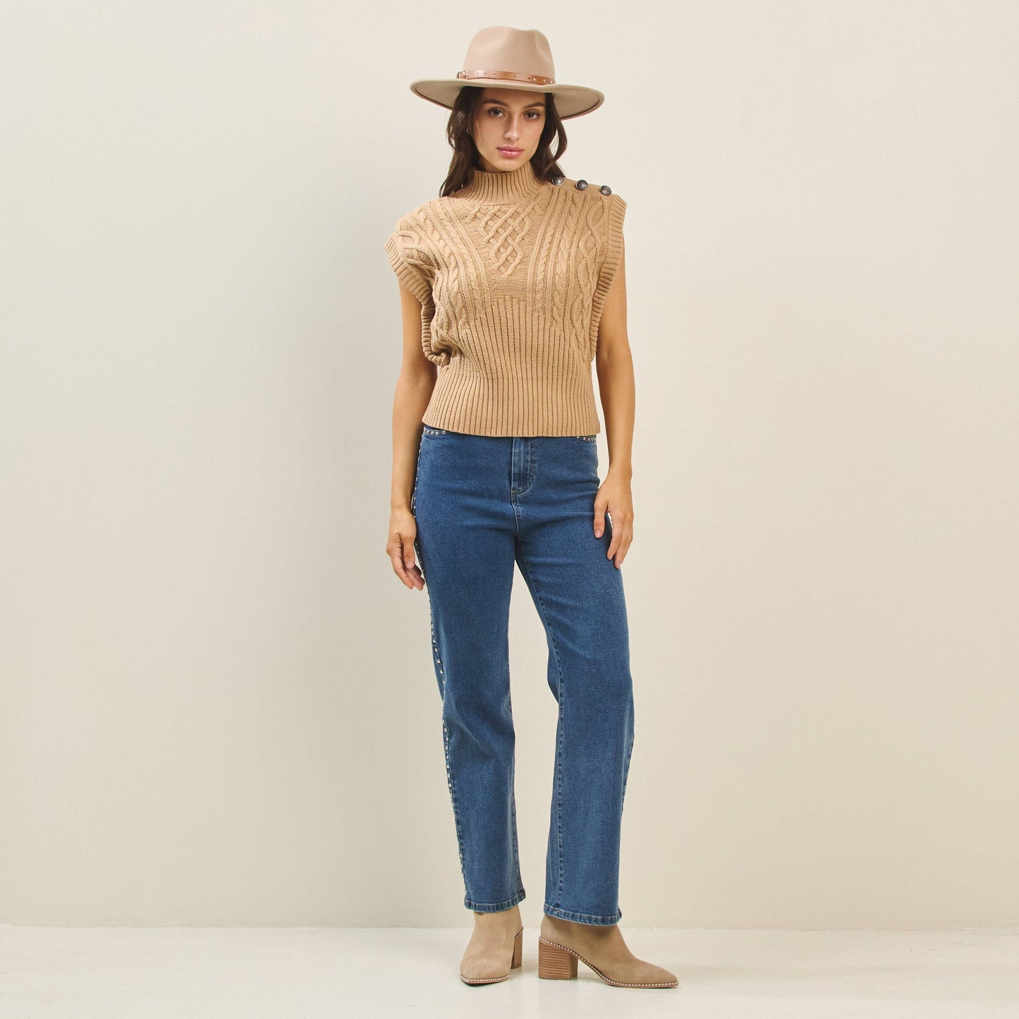 Navy Button Sweater Vest