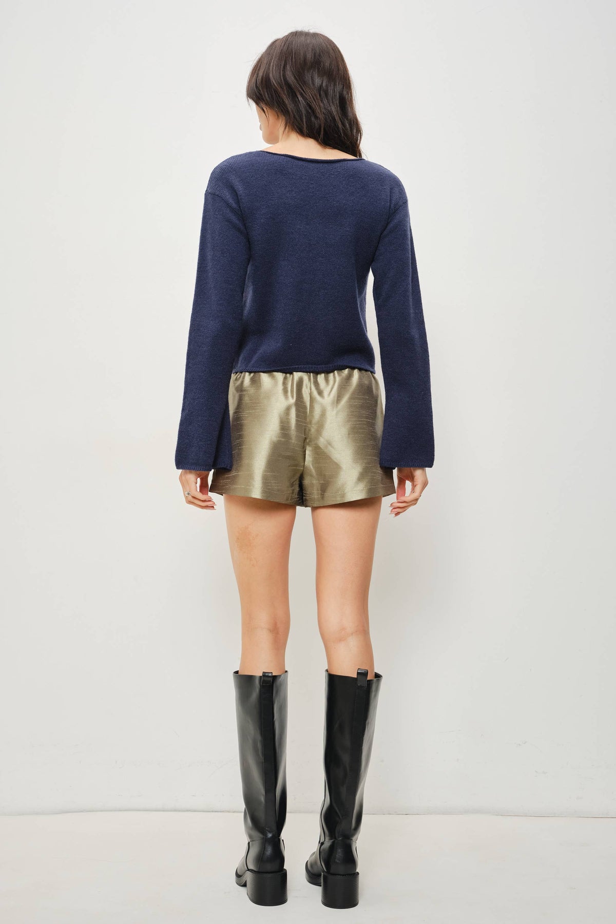 Zia Olive Bead Embroidery Sweater