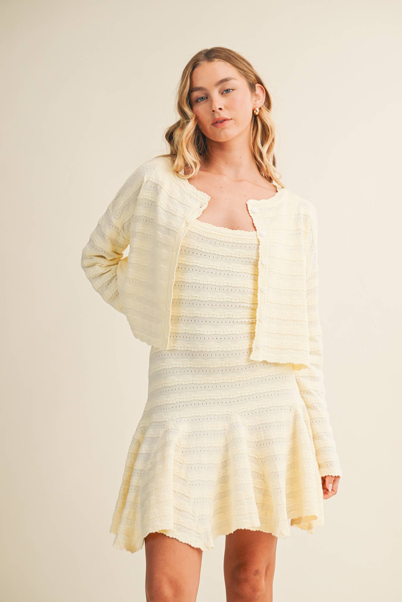 Butter Pointelle Cardigan