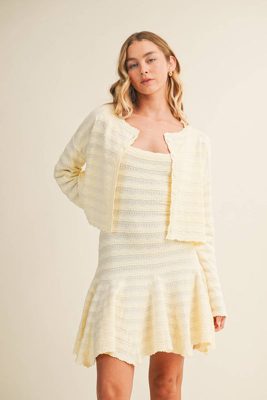 Butter Pointelle Cardigan