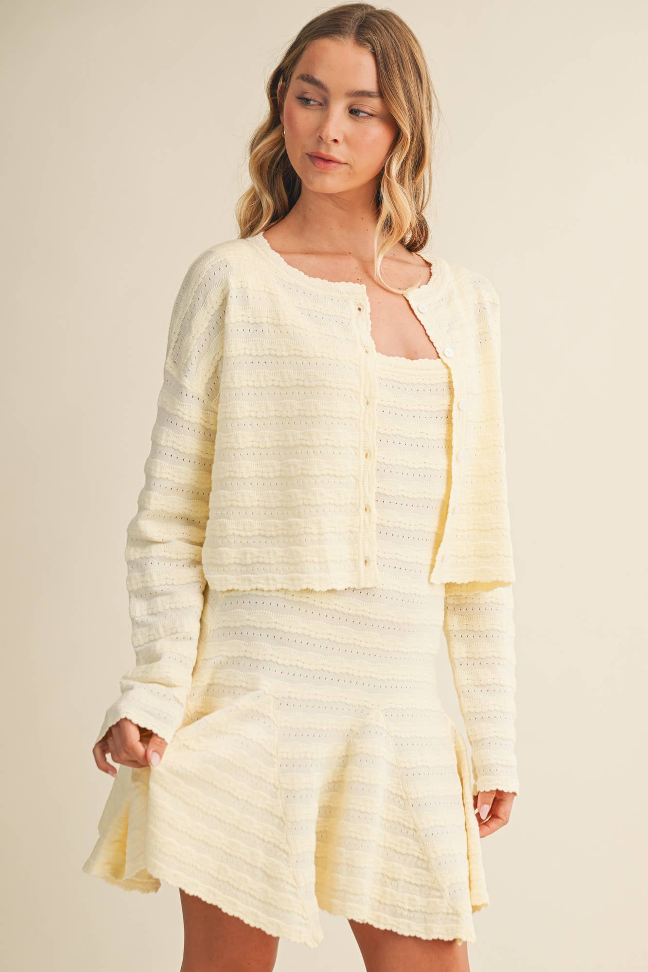 Butter Pointelle Cardigan