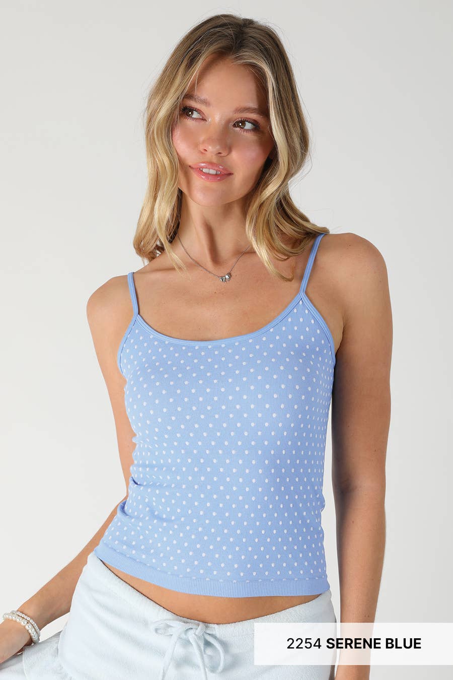 Serene Blue Polka Dot Tank