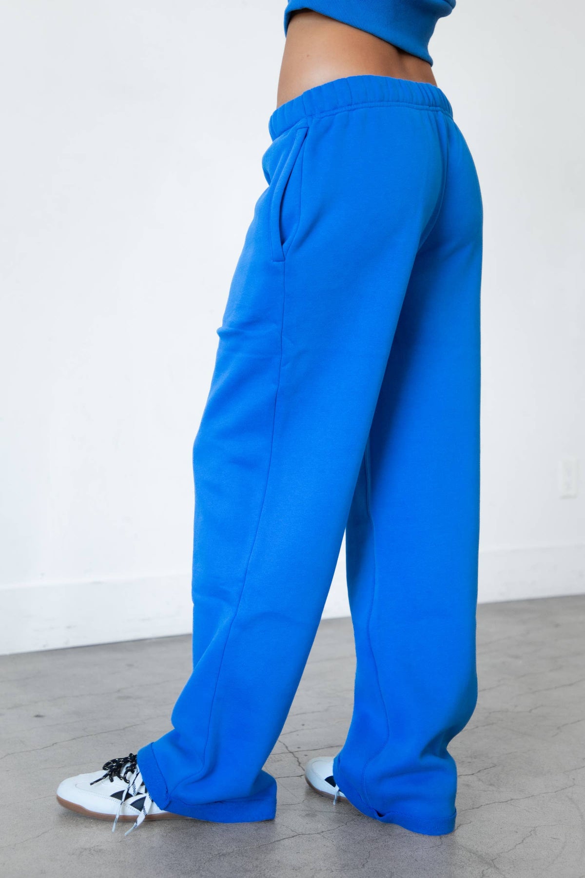 Jet Set Fleece Sweatpants in Blue