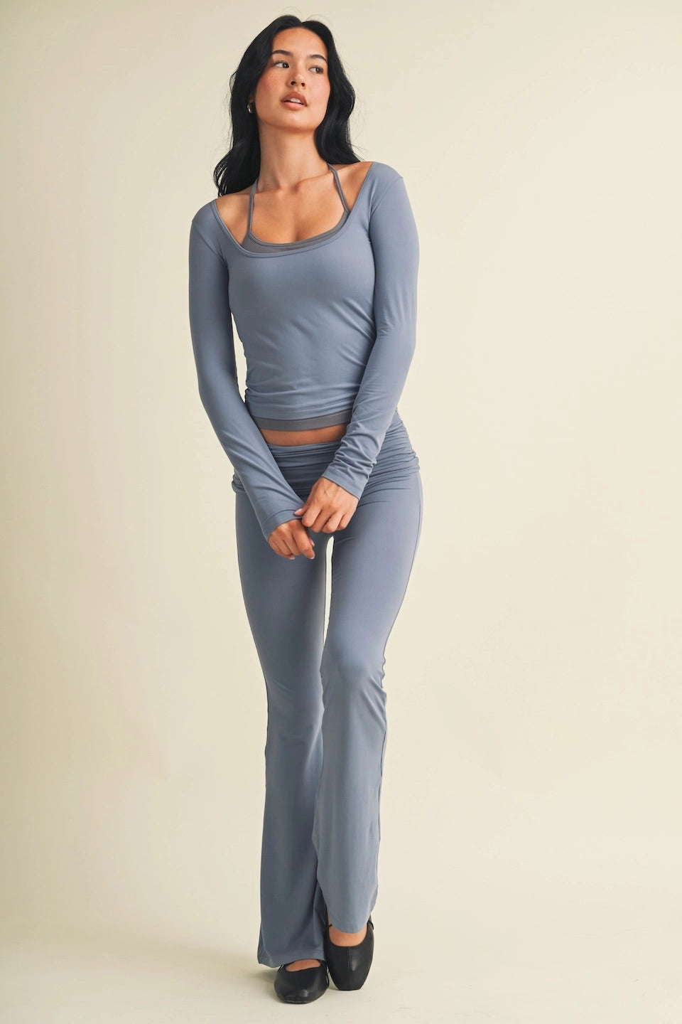 Off Duty Layered Long Sleeve Top