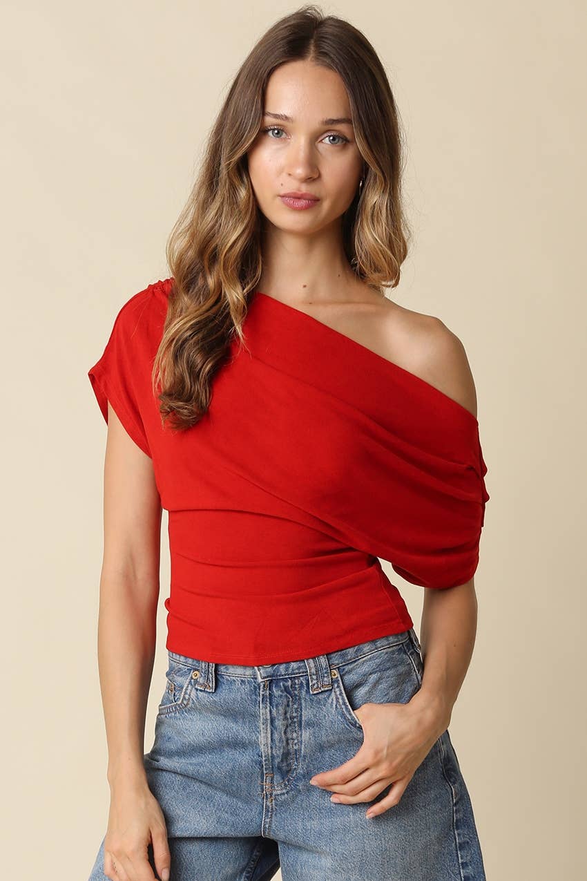 Scarlet One Shoulder Top
