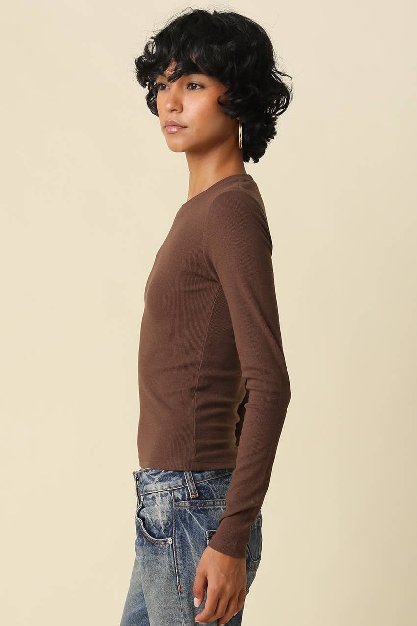 Auden Top in Chocolate Brown