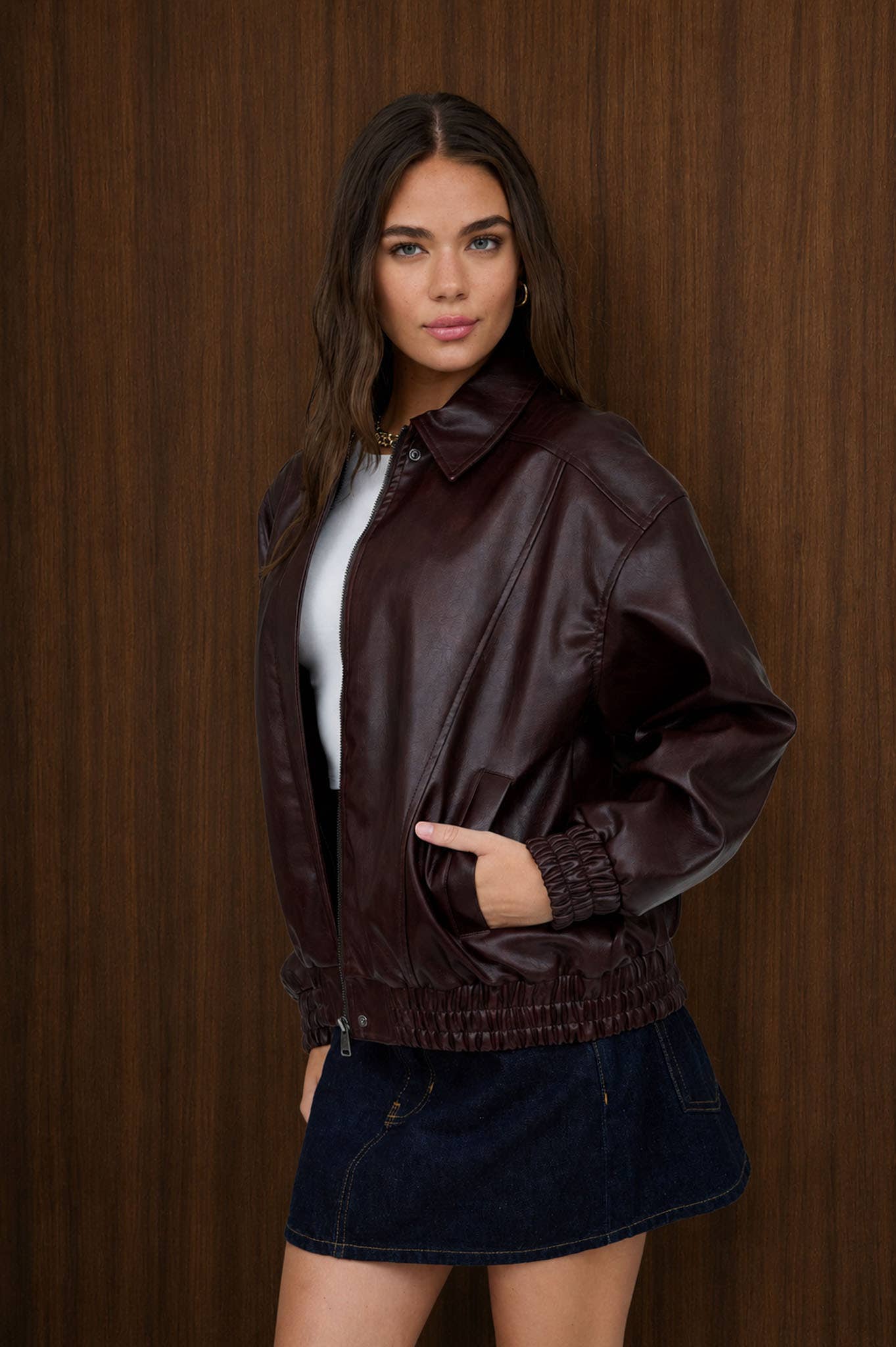 Lennon Jacket in Burgundy